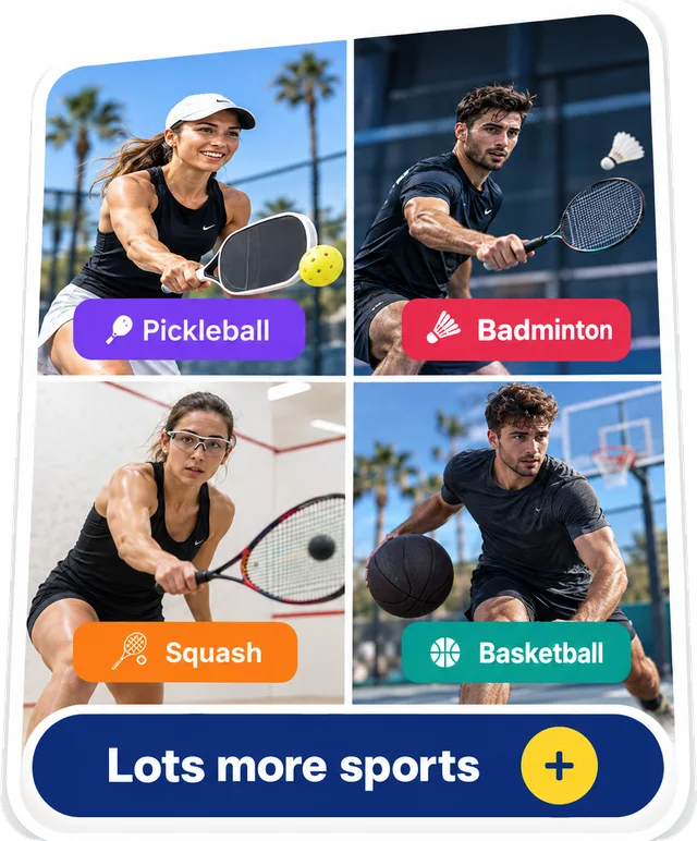 Lots more sports: pickleball, badminton, squash, basketball and others